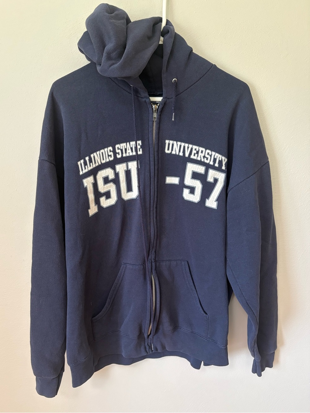 Y2K Jansport Illinois State Zip Up Hoodie Sweatshirt Jacket
